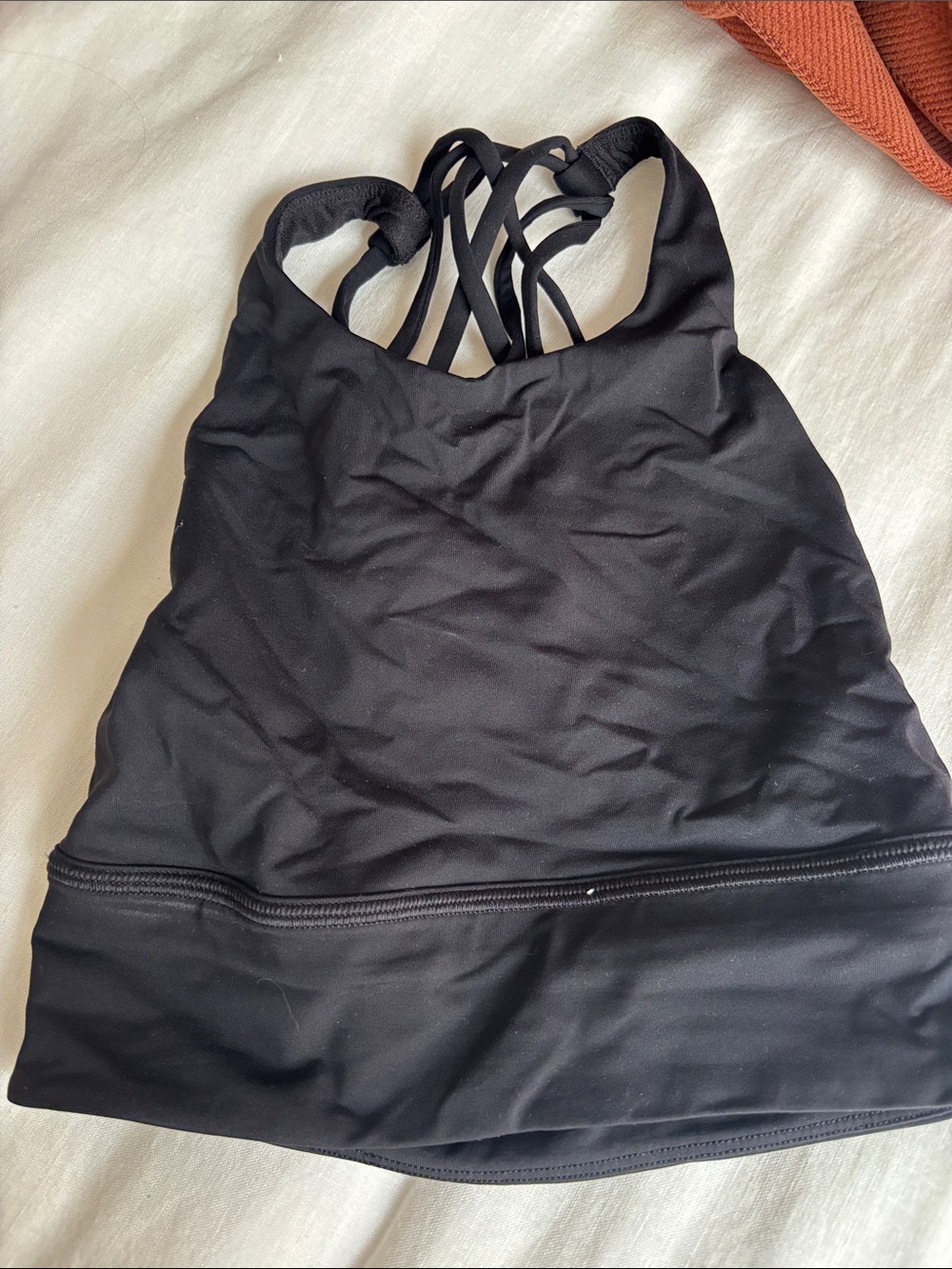 Lululemon high neck longline strappy back sports bra